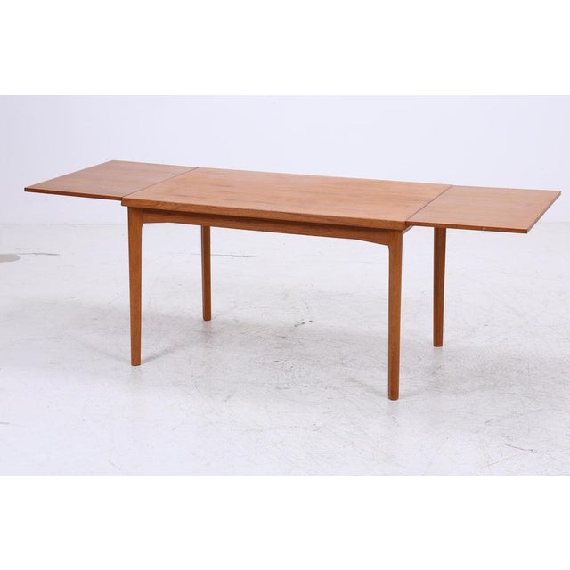 1960s Vintage Teak Dining Table by Burchardt-Nielsen | Mid-Century Extendable Table Danish Design, 1960s For Sale - Image 5 of 15