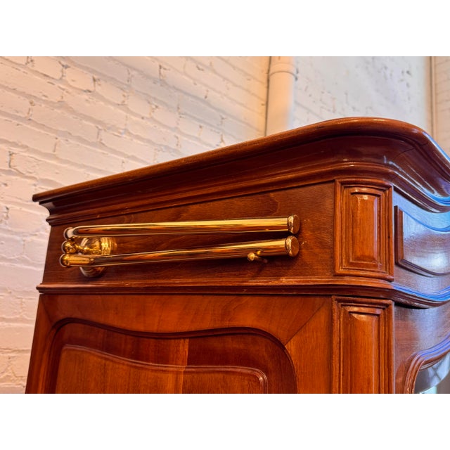 Wood Louis XV Style Mirrored Armoire, Antique For Sale - Image 7 of 12
