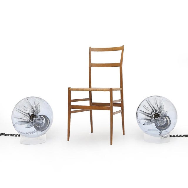 Murano Glass Table Lamps with Gold Leaf Inclusions, 1970s, Set of 2 For Sale - Image 13 of 14