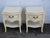 French Shabby Chic Painted Nightstands Side End Bedside Tables a Pair 6238 For Sale - Image 12 of 18