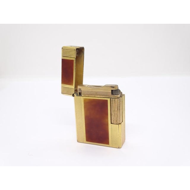 Dupont Lighter in Gold and Chinese Lacquer, France, 1980s For Sale - Image 4 of 18
