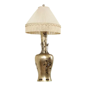 Mid 20th Century Mid Century Pierced Brass Butterfly Table Lamp