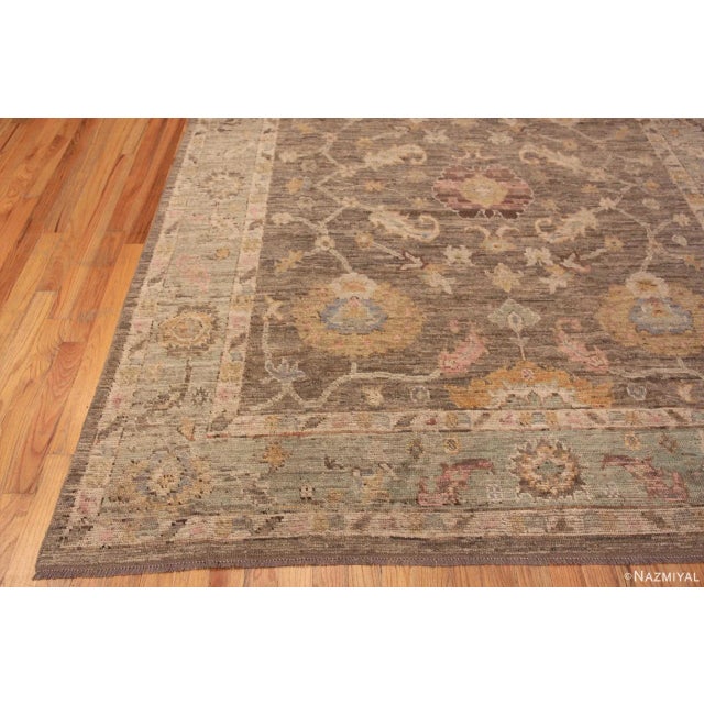 2020s Earthy Room Size Contemporary Modern Turkish Oushak Design Area Rug For Sale - Image 5 of 7