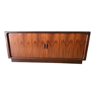 Rosewood Tambour Door Credenza by Dyrlund For Sale