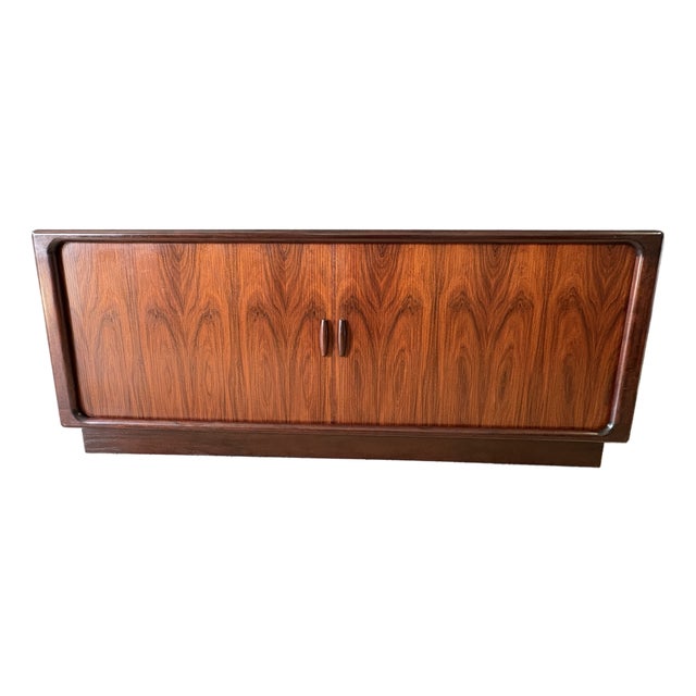 Rosewood Tambour Door Credenza by Dyrlund For Sale