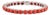 Carat&Her Vibrant 25.7 Ct Round Scarlet Coral Tennis Bracelet in 925 Sterling Silver For Sale