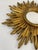 1970s Vintage 1970s French Gilded 13.5" Sunburst Wall Mirror For Sale - Image 5 of 18