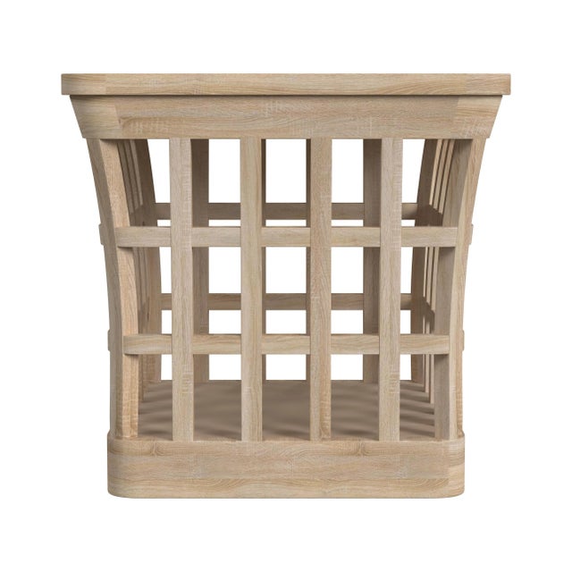 Traditional Monhegan Outdoor Teak & Marble End Table, Light Brown For Sale - Image 3 of 5