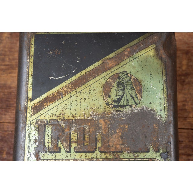 Antique "Indian" Hand Separator Oil 1-Gal. Can For Sale - Image 4 of 7