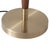 1970s Nova of California Scalloped Brass Table Lamp - Walnut, Weathered Brass, White Linen, on/Off Pull Chain For Sale In Los Angeles - Image 6 of 6