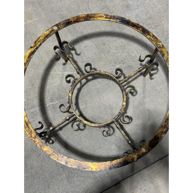 1960s Hand Forged Wrought Iron Coffee Table in the Style of Gilbert Poillerat For Sale - Image 9 of 16