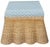 Traditional Scalloped Wicker Coffee Table / Large Ottoman with Cushion, Diamond Pattern in Sage Green For Sale - Image 3 of 3