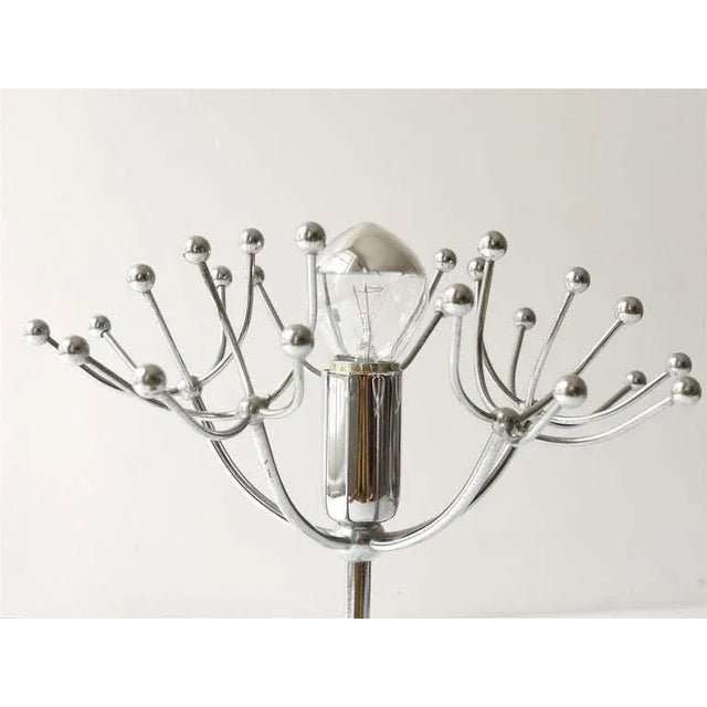 Mid-Century Italian Sputnik Table Lamps in Chrome, 1960s, Set of 2 For Sale - Image 6 of 11