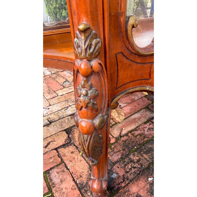 Vintage Milano Furniture Co. Louis XV Style Carved Curio Cabinet For Sale - Image 15 of 16
