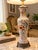 Beautiful vintage Bombay Company table lamp featuring an intricately hand-painted ceramic/porcelain-style vase base with...