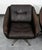 Brown Mid Century Danish Modern Lounge Chairs Swivel Brown Leather Armchair Vintage For Sale - Image 8 of 12