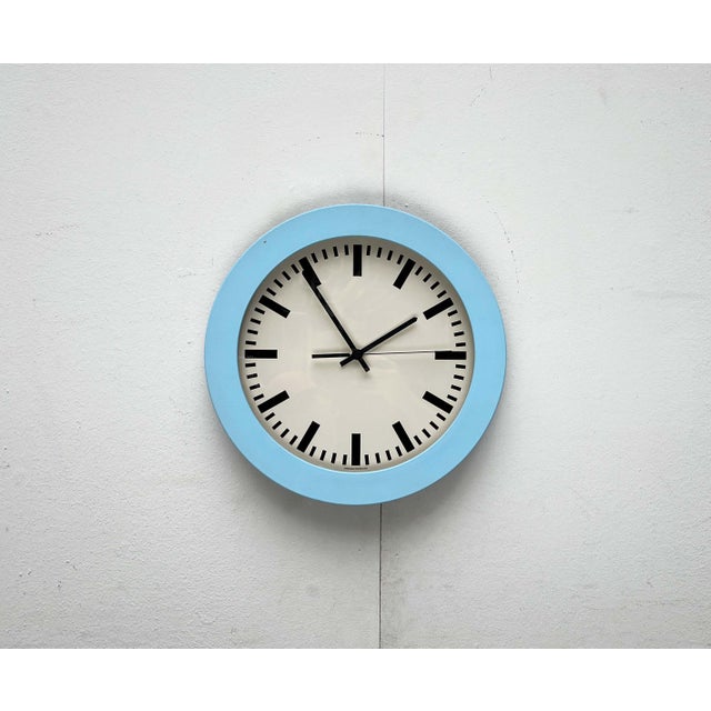 Postmodern Vintage Italian Wall Clock from Junghans, 1980s For Sale - Image 3 of 18