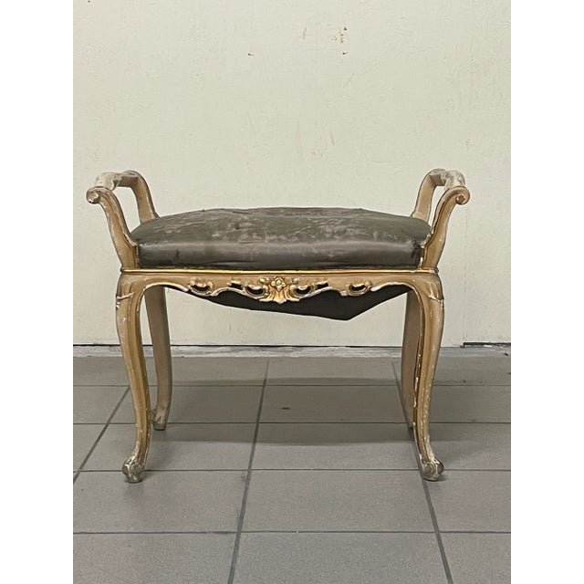 Small Louis XV Style Bench, 1940s For Sale - Image 14 of 17