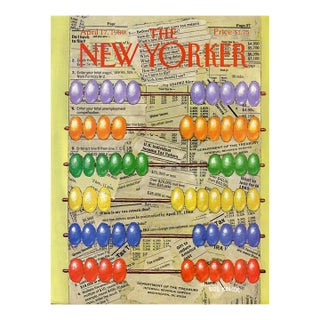 1989 Vintage New Yorker Magazine Cover, April 17, Bob Knox Cover Art, Tax Time For Sale