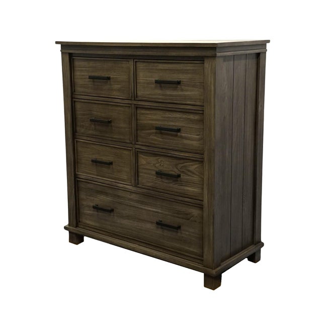 Contemporary A-America Glacier Point Collection Solid New Zealand Pine 44" Double Chest - Greystone Finish For Sale - Image 3 of 13