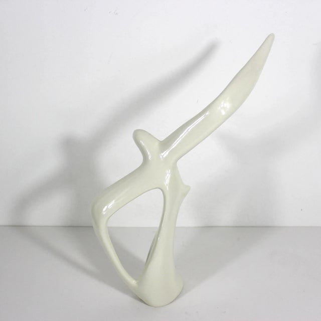 Mid-Century Modern Ceramic Seagull Mid Century Modern Style White Flying Bird Sculpture For Sale - Image 3 of 7