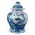Chinese Lidded Jar Blue and White With Crackle Kangxi Mark 19th Century For Sale