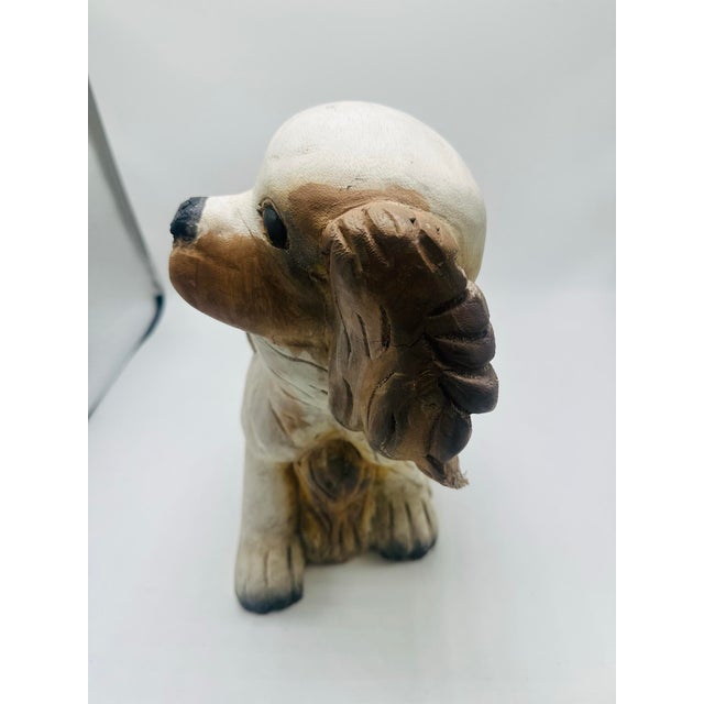 Wood Vintage Dog Wood Carving For Sale - Image 7 of 7