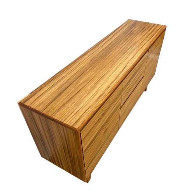 2000 - 2009 Mid Century Modern Style Credenza 2 Door 2 Drawer Tv Cabinet. For Sale - Image 5 of 9