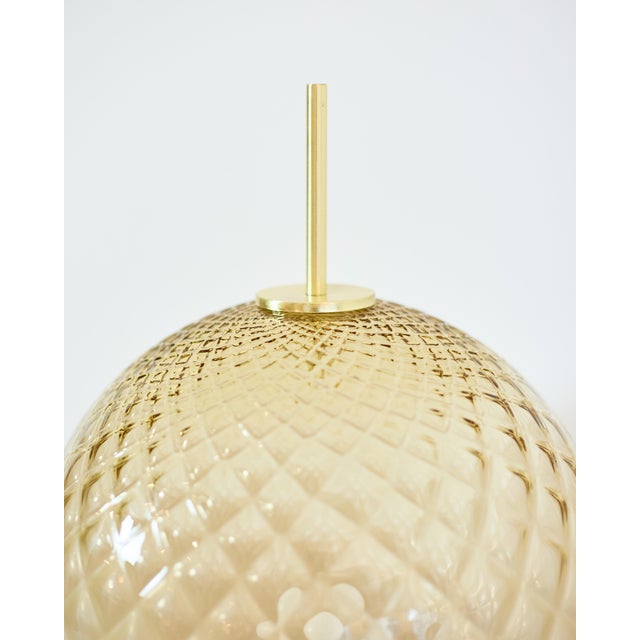 1970s Murano Glass Globe Lamp with Copper Parts, 1970s For Sale - Image 5 of 6