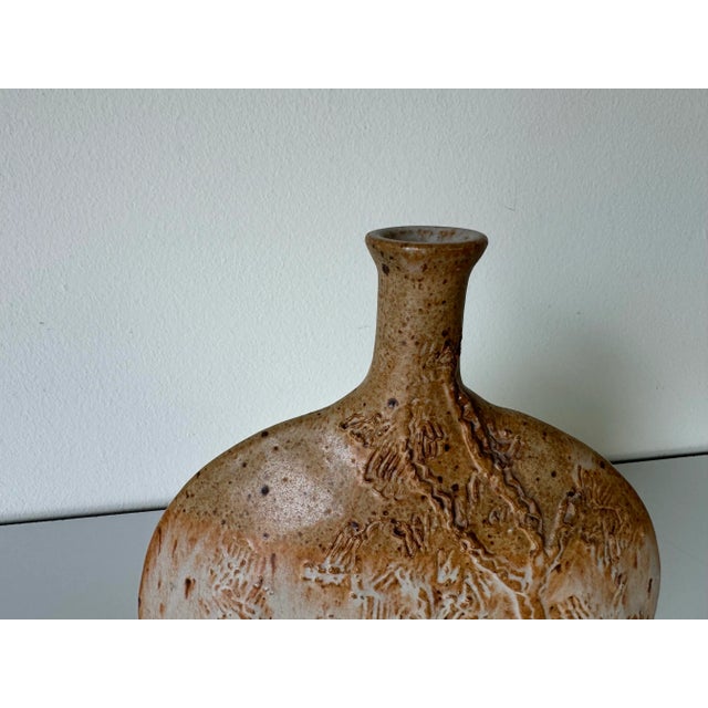 Mid- Century Sladek Organic Earth Tone Art Bud Pottery Vase/ Sold For Sale - Image 4 of 11