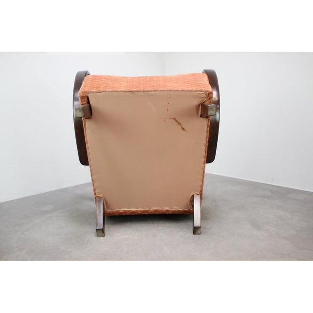 Vintage Armchair by Jindřich Halabala, Czechoslovakia, 1950s For Sale - Image 9 of 12