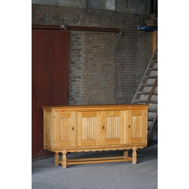 Wood Modern Danish Oak Sideboard by Henning Kjærnulf for Eg Møbler, 1960s For Sale - Image 7 of 18