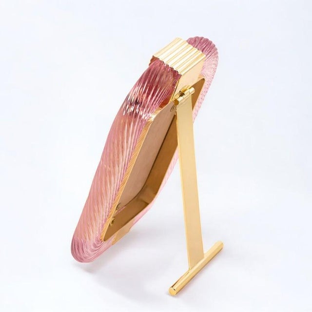 Mid-Century Modern Italian Murano Glass Photo Frame For Sale - Image 3 of 6