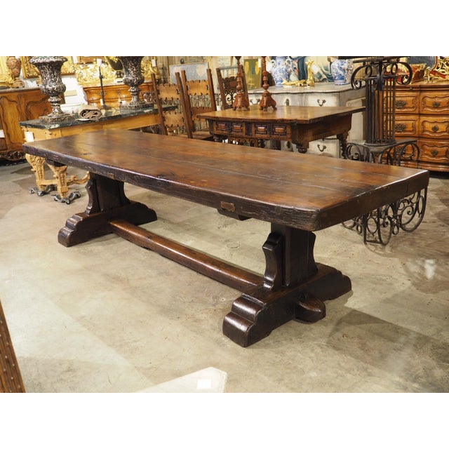 A Robust 19th Century Heavy Oak Monastery Style Dining Table From France For Sale - Image 17 of 18