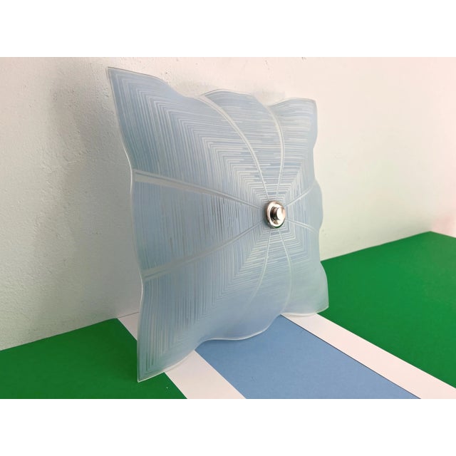 1940s Blue Geometric Sun Flush Light For Sale - Image 10 of 17