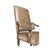 Wood Early English Leather Upholstered Armchair For Sale - Image 7 of 9