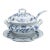 Vintage MCM Blue Danube Tureen With Underplate and Ladle For Sale