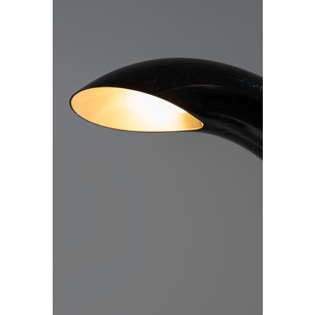 Black Vintage Sculptural Table Lamp by Georges Frydman, 1960s For Sale - Image 8 of 9