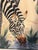 Pair of Art Deco Zebra Watercolor Gouaches by Shirrell Graves in Verde Frames For Sale - Image 12 of 16