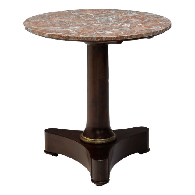 Gueridon Table with Marble Top, 1870 For Sale