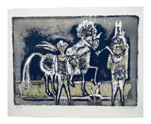 1965 Artist's Proof Abstract Horse Signed and Numbered Print