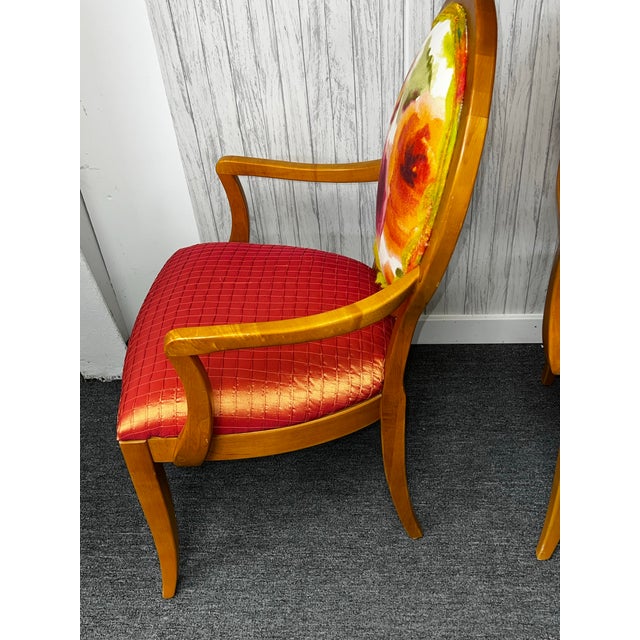 Ethan Allen 1960s Pair of Freshly Upholstered Arm Chairs For Sale - Image 4 of 8