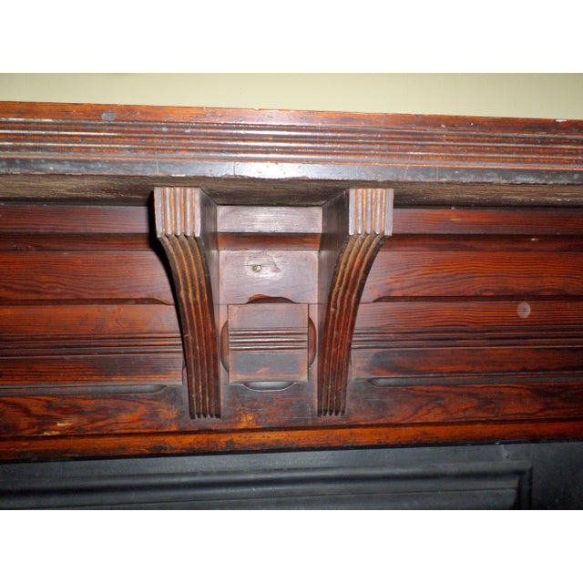 18th Cenury Early American Pine Antique Fireplace Mantel For Sale - Image 10 of 12