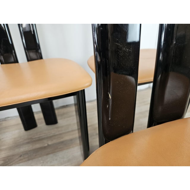 Vintage Chairs in Black Lacquered Wood by Pierre Cardin for Roche Bobois, 1970, Set of 6 For Sale - Image 16 of 18