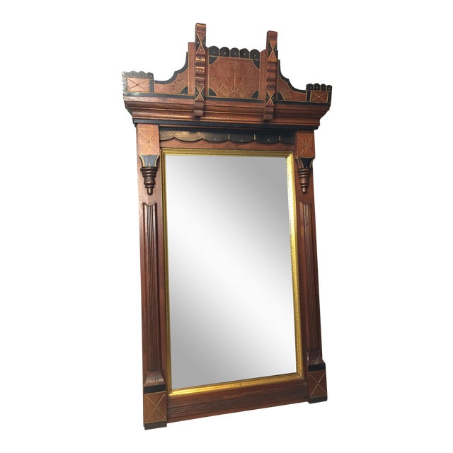 Antique Eastlake Heavy Carved Wall Mirror Chairish