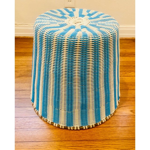 1960s 1970s Mid-Century Modern Woven Outdoor Side Table For Sale - Image 5 of 8