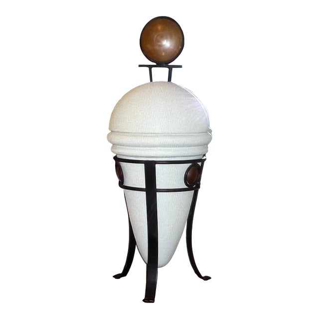 Vase, Stone With Metal Trim For Sale