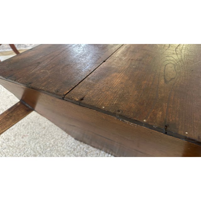 Brown Antique Oriental Rice Measure With Handles, Wood Handmade C 1880 For Sale - Image 8 of 13