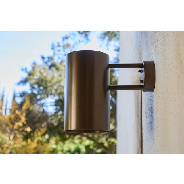 Large Hans-Agne Jakobsson C627 'Rulle' Outdoor Sconce in Painted Brown An exclusive made for U.S. and UL listed authorized...