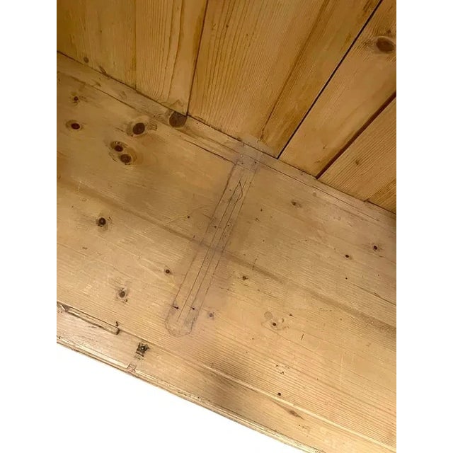 Antique French Pine Twoo Door Armoire Drawer to Base For Sale - Image 12 of 12